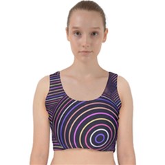 Abtract Colorful Spheres Velvet Racer Back Crop Top