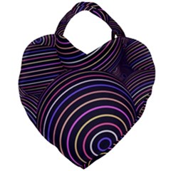 Abtract Colorful Spheres Giant Heart Shaped Tote