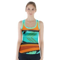 Abstract Art Artistic Racer Back Sports Top by Modern2018