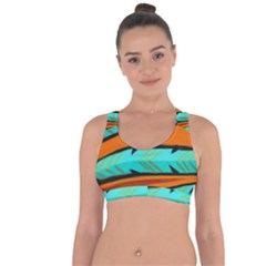 Abstract Art Artistic Cross String Back Sports Bra