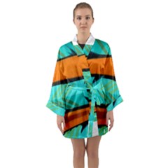 Abstract Art Artistic Long Sleeve Kimono Robe