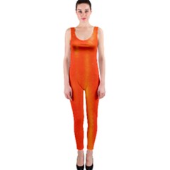 Abstract Orange One Piece Catsuit