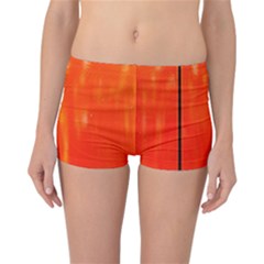 Abstract Orange Reversible Boyleg Bikini Bottoms by Modern2018