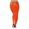 Abstract Orange Velvet Leggings View2