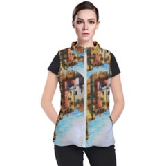 Architecture Art Blue Women s Puffer Vest by Modern2018