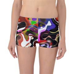 Abstract Full Colour Background Reversible Boyleg Bikini Bottoms by Modern2018