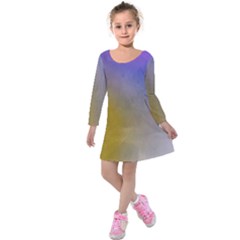 Abstract Smooth Background Kids  Long Sleeve Velvet Dress