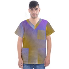 Abstract Smooth Background Men s V-neck Scrub Top