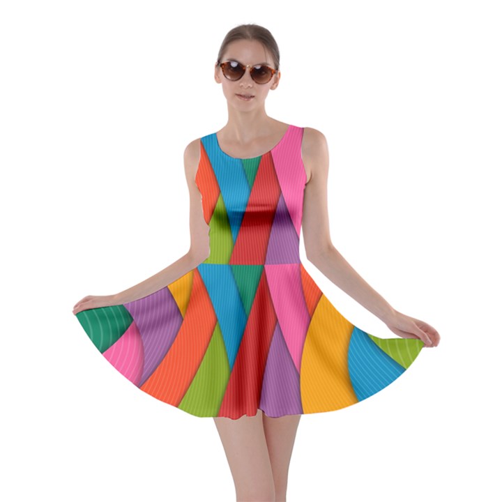 Abstract Background Colrful Skater Dress