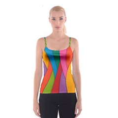 Abstract Background Colrful Spaghetti Strap Top