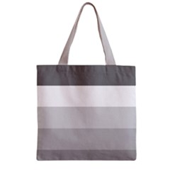 Elegant Shades Of Gray Stripes Pattern Striped Zipper Grocery Tote Bag by yoursparklingshop