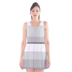 Elegant Shades Of Gray Stripes Pattern Striped Scoop Neck Skater Dress by yoursparklingshop