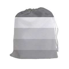 Elegant Shades Of Gray Stripes Pattern Striped Drawstring Pouches (xxl)