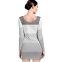 Elegant Shades Of Gray Stripes Pattern Striped Long Sleeve Velvet Bodycon Dress View2
