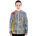 Colorful Abstract Texture  Women s Zipper Hoodie View1