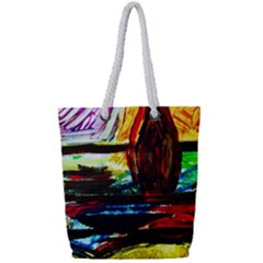 House Will Be Built 2 Full Print Rope Handle Tote (small) by bestdesignintheworld