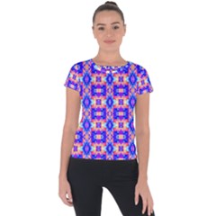 Artwork By Patrick-colorful-33 Short Sleeve Sports Top  by ArtworkByPatrick