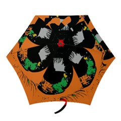 Eyes Makeup Human Drawing Color Mini Folding Umbrellas by Simbadda