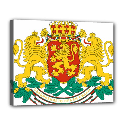 Coat of Arms of Bulgaria Canvas 14  x 11 