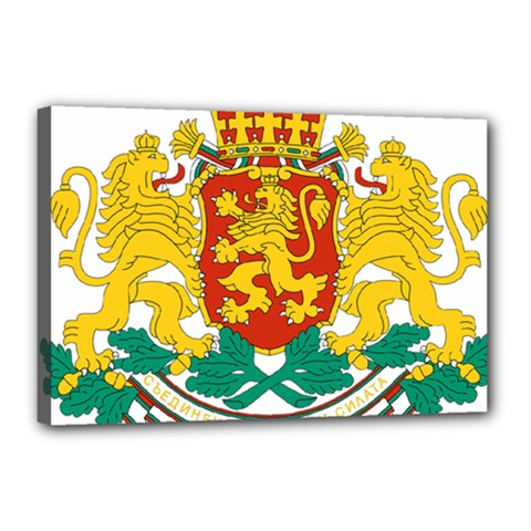 Coat of Arms of Bulgaria Canvas 18  x 12 