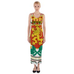 Coat of Arms of Bulgaria Fitted Maxi Dress