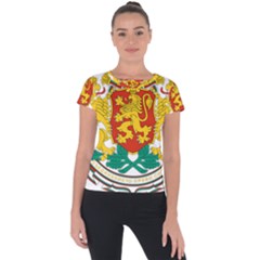 Coat of Arms of Bulgaria Short Sleeve Sports Top 