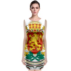 Coat of Arms of Bulgaria Sleeveless Velvet Midi Dress