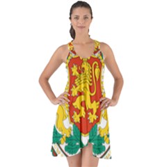 Coat of Arms of Bulgaria Show Some Back Chiffon Dress