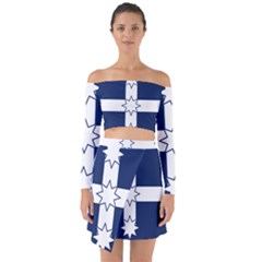 Eureka Flag Off Shoulder Top With Skirt Set by abbeyz71