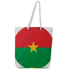 Roundel Of Burkina Faso Air Force Full Print Rope Handle Tote (large)