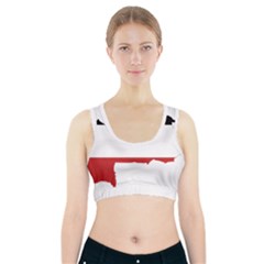 Flag Map Of Upper Volta Sports Bra With Pocket by abbeyz71