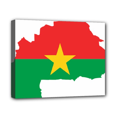 Burkina Faso Flag Map  Canvas 10  X 8  by abbeyz71