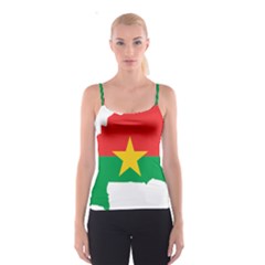 Burkina Faso Flag Map  Spaghetti Strap Top by abbeyz71