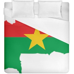 Burkina Faso Flag Map  Duvet Cover (king Size) by abbeyz71