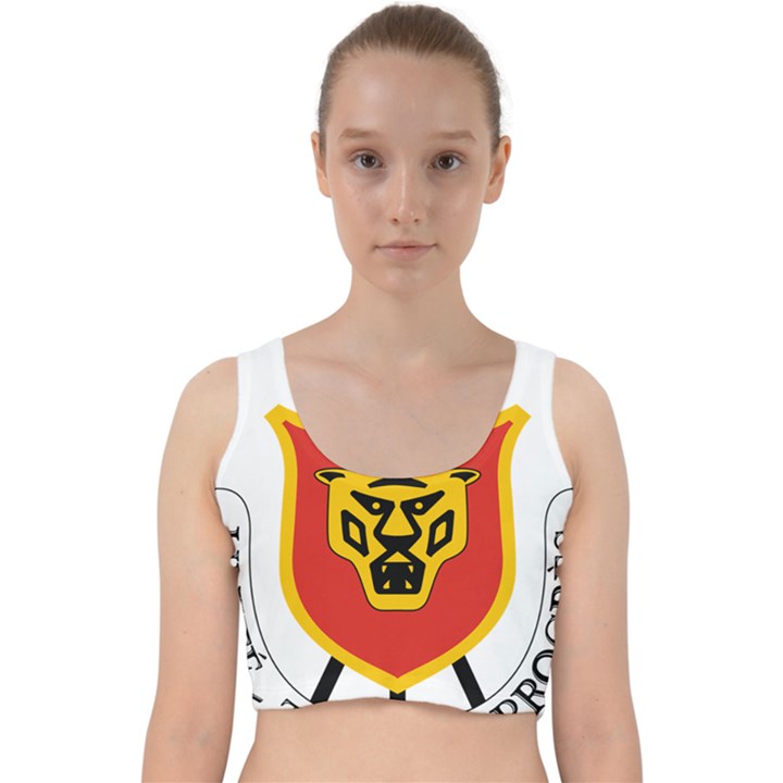 Coat of Arms of Burundi Velvet Racer Back Crop Top