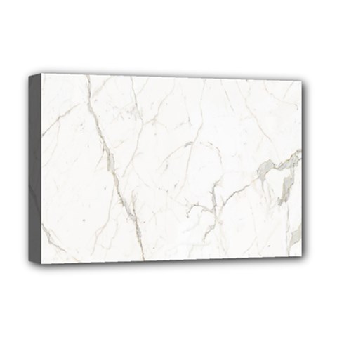 White Marble Tiles Rock Stone Statues Deluxe Canvas 18  X 12   by Simbadda