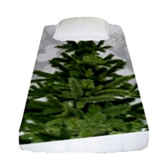 Christmas Xmas Tree Bokeh Fitted Sheet (single Size) by Simbadda