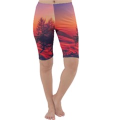 Italy Sunrise Sky Clouds Beautiful Cropped Leggings 