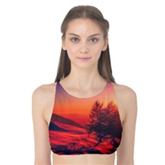 Italy Sunrise Sky Clouds Beautiful Tank Bikini Top