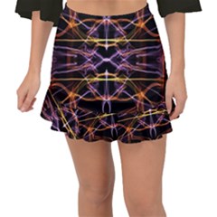 Wallpaper Abstract Art Light Fishtail Mini Chiffon Skirt