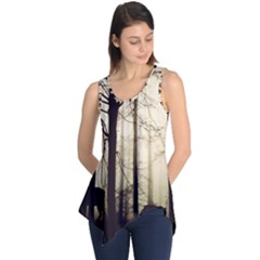 Forest Fog Hirsch Wild Boars Sleeveless Tunic by Simbadda