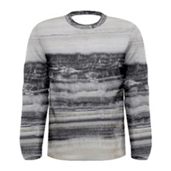 Marble Tiles Rock Stone Statues Pattern Texture Men s Long Sleeve Tee by Simbadda