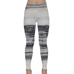 Marble Tiles Rock Stone Statues Pattern Texture Classic Yoga Leggings by Simbadda