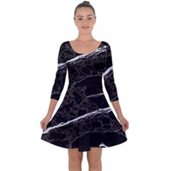 Marble Tiles Rock Stone Statues Quarter Sleeve Skater Dress by Simbadda