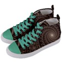 Abstract Pattern Graphics Women s Mid-Top Canvas Sneakers View2