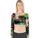 Coffee Land 5 Long Sleeve Crop Top View1