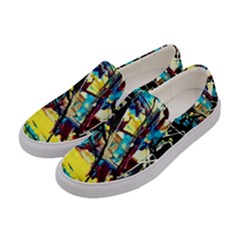 Dance Of Oil Towers 3 Women s Canvas Slip Ons by bestdesignintheworld