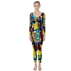 Dance Of Oil Towers 4 Long Sleeve Catsuit