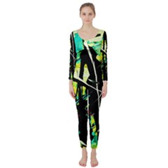 Dance Of Oil Towers 5 Long Sleeve Catsuit