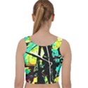 Dance Of Oil Towers 5 Velvet Racer Back Crop Top View2